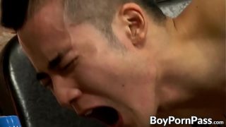 Japanese jock Yoshi Kawasaki cums after hardcore doggy style