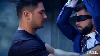 Russian stud Dato Foland fuck Hector De Silva tied and blindfolded