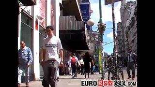 Uncut European tattoo artist fucking hard after blowjob